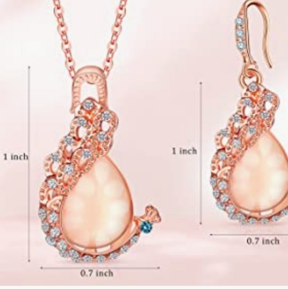 4 Matching Crystal Necklace & Earring Sets NWT - Picture 2 of 5